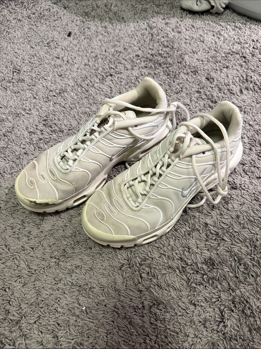 Nike Women's Light Cream/White Mesh Running Sneakers